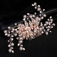 Luxury Crystal Pearl Flower Hair Comb/Headband/Tiara For Women & Girls - Bridal Wedding Hair Accessories/Hair Jewelry-hair accessories-SWEET T 52