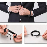 8 mm Natural Stone Beaded Bracelet