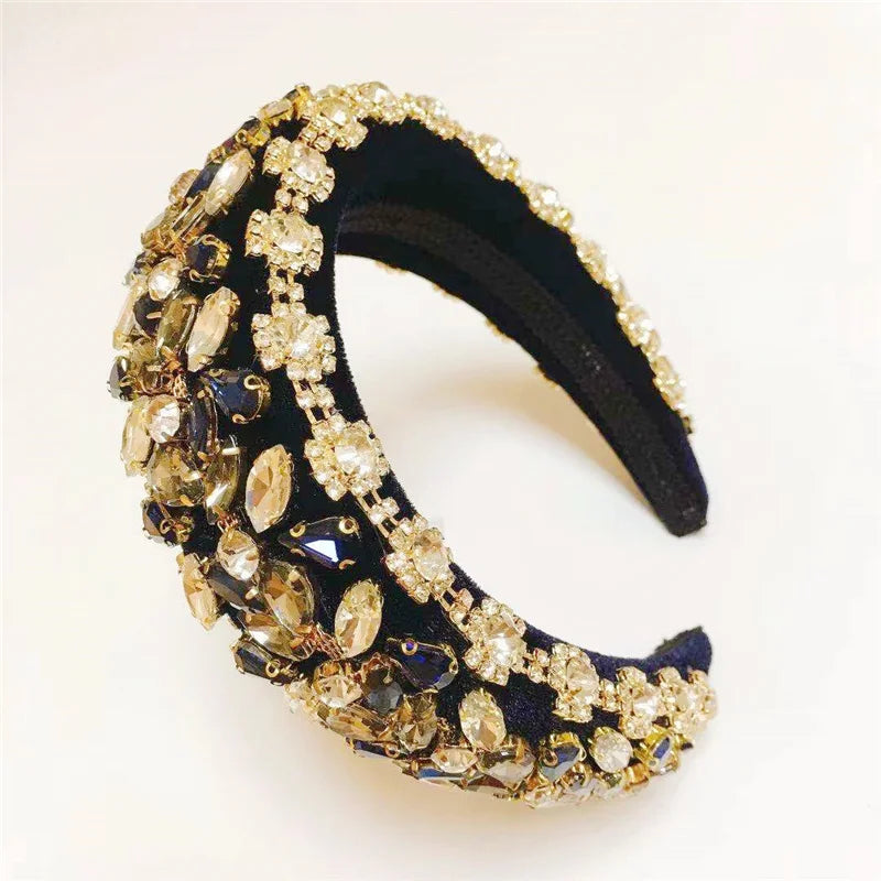 Gorgeous Baroque Sparkly Padded Rhinestone Headbands For Women & Girls. Full Crystal Headbands/Hair Accessories