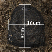 Short Synthetic Wigs for Women - Curly Topper for Women. 3 Clips, Short Toupee Hairpieces to Cover Thin Hair