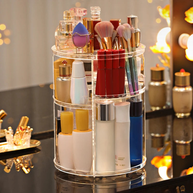 360 Rotating Makeup Organizer - Multi-Function Detachable Dressing Table Makeup Storage Rack, Large Capacity SWEET T 52