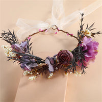 Simulated Flower Wreath/Crown/Festival Headband Hair Accessories for Women & Girls. Headdress/Garland/Wedding Headwear