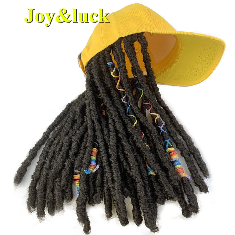 Yellow Synthetic Hat/Hair Wig,  Dread Lock Wig, with Cap for Women & Girls. Recreational Baseball Hair/Hat