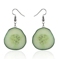 New Fashion Strawberry Cake Earrings for Women. Resin Handmade Cute Watermelon/Lemon Drop Earrings.