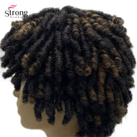 Short Afro Spiral Curly Wig for Women - 50% Human Hair and 50% Synthetic Full Wig Hair