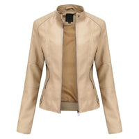 Women's Faux Leather Zip Jacket
