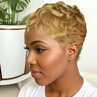 Short Bob Wigs, 100% Human Hair, Pixie Cut Wigs for  Women. Full Machine Made, 2 Colors - Party & Daily Wear Sweet T 52