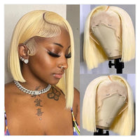 Silver Grey Bob Wig — 13x6 Transparent Lace Frontal, Pre-Plucked, Ships from USA