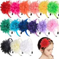1PC Chiffon Flower Headbands for Kids/Girls. Plastic Teeth Hairbands, Floral Headbands for Children, Girls Fashion Hair Aceessories