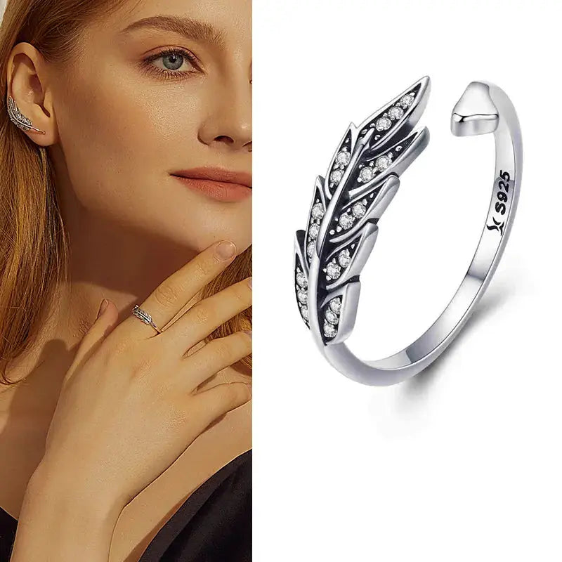 925 Sterling Silver Open Adjustable Rings for Women & Girls. Wedding, Engagement, Anniversary or Gift Rings-ring-SWEET T 52