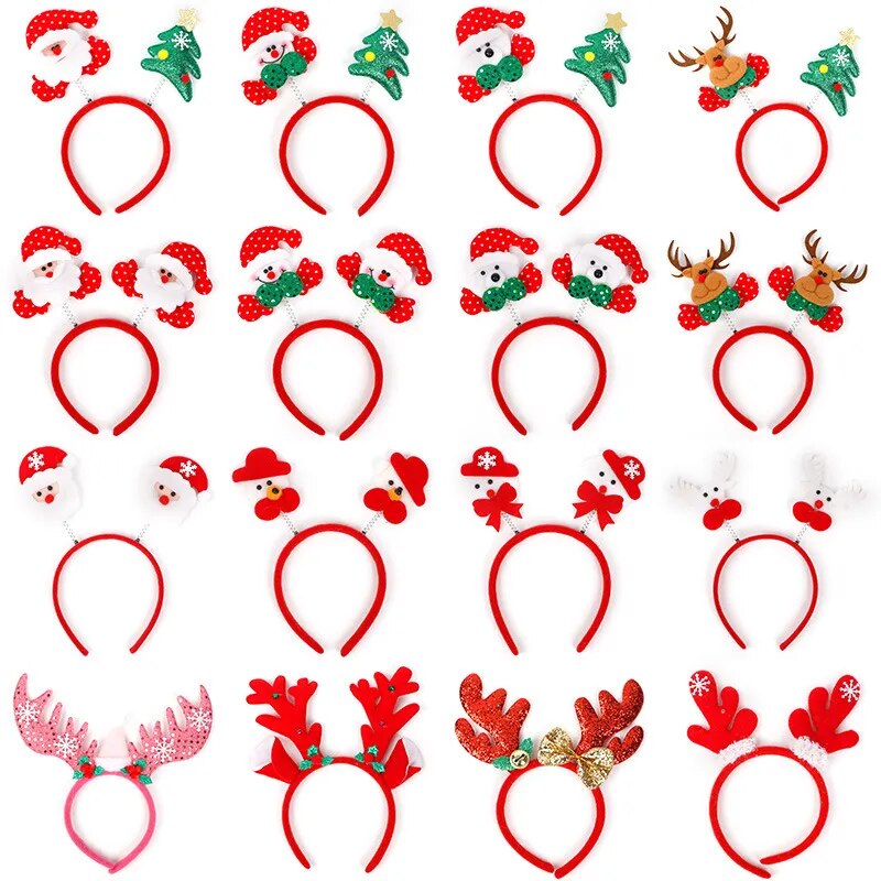 Christmas Headbands - Xmas Hat, Santa Claus Legs, Antlers, Candy Cane, Snow Flake Hairband. Xmas Gift Headband, Feliz Navidad 2023-hair accessories-SWEET T 52