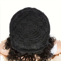Pixie Cut Wig for Women - Brazilian Remy Human Hair, Short Wave Style with 99j Color, Full Machine-Made