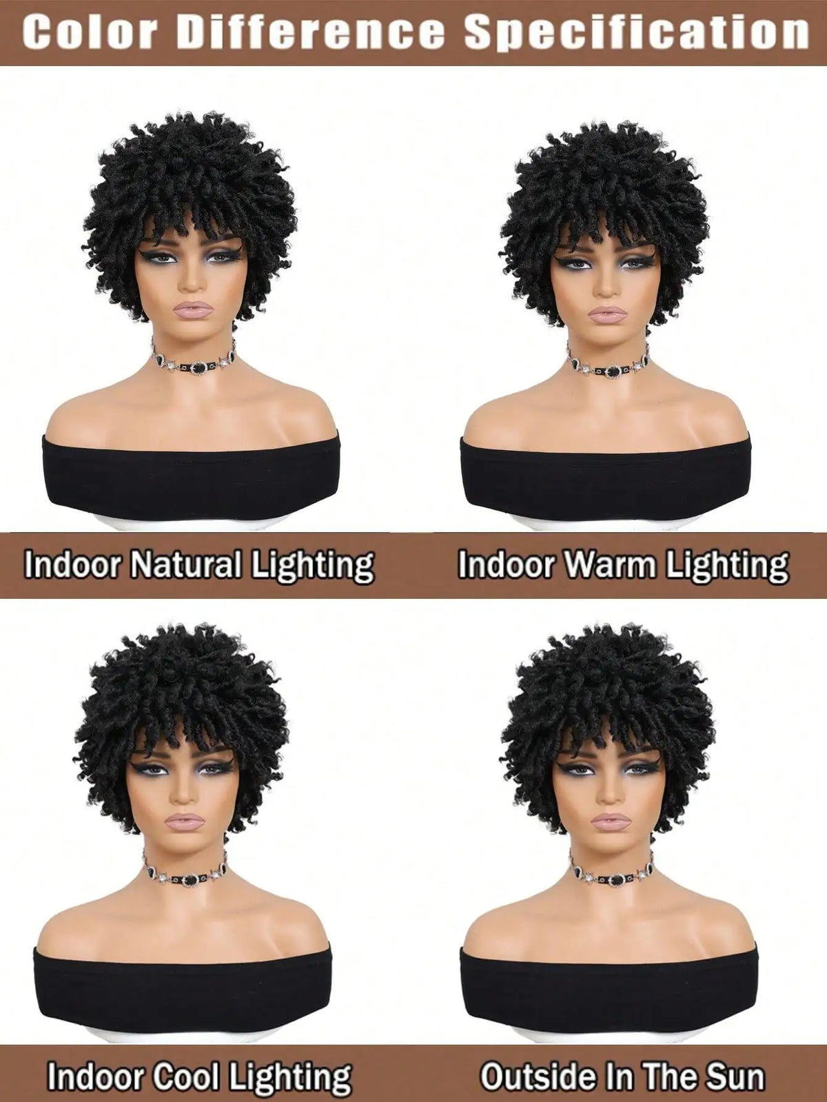 Short synthetic Wig for Black Women and Men Afro Faux Dreads Wig Heat Resistant Short Braided Wigs for Black Women Sweet T 52
