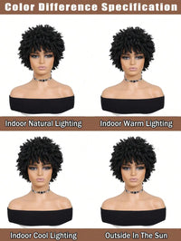 Short synthetic Wig for Black Women and Men Afro Faux Dreads Wig Heat Resistant Short Braided Wigs for Black Women Sweet T 52