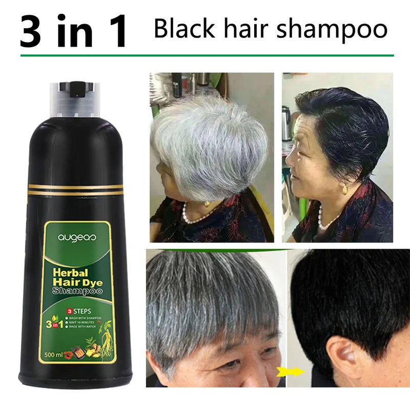 Noni Plant Essence, 500 ML Organic Natural Fast Hair Dye for Hair Color. Shampoo/Dye for Covering Gray/White Hair