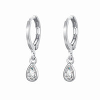 Gold Color Cute Water Drop Earrings For Women & Girls - Zircon Piercing Huggies/Hoop Dangle Earrings-earrings-SWEET T 52