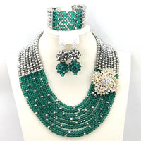 African Beads Jewelry Set Nigerian Wedding African Beads Jewelry Set Crystal African Jewelry Sets  ABJ176