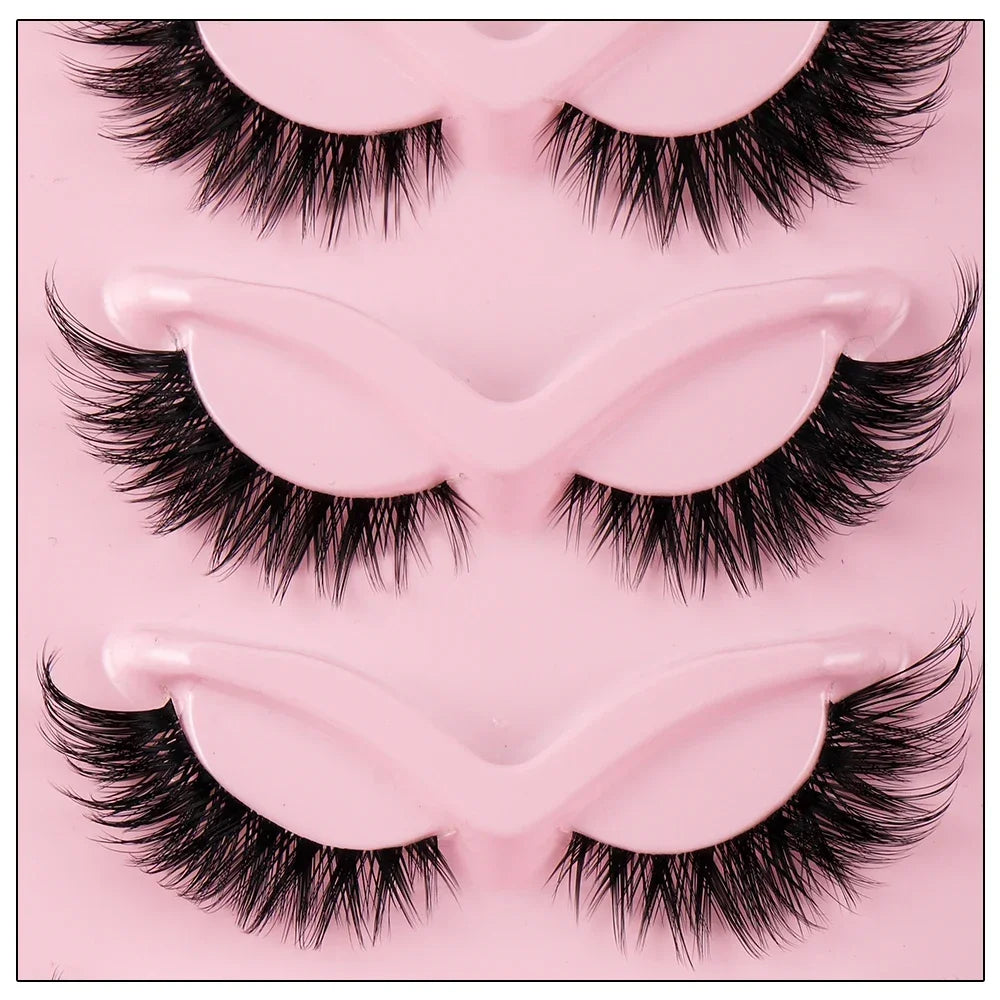 Cat Eye False Lashes, 3 Boxes (15 Pairs)