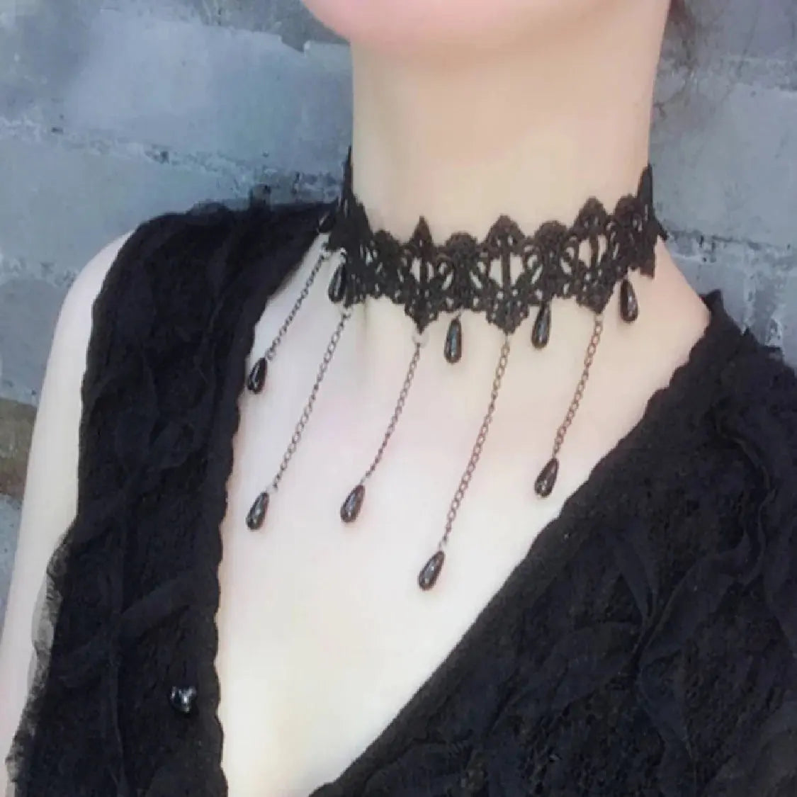 Velvet Fashion Choker Necklace for Women & Girls - Vintage Lace Necklace with Pendants-necklace-SWEET T 52