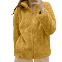 Women's Fluffy Fleece Zip-Up Jacket