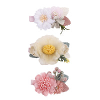 3pcs/set Artificial Flower Hairclip for Baby. Handmade Hairpin, Little Girl Bridal Wedding Party Barrette