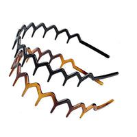 Wave Toothed Non-Slip Headbands, 2 Pack