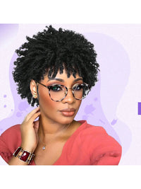Short synthetic Wig for Black Women and Men Afro Faux Dreads Wig Heat Resistant Short Braided Wigs for Black Women Sweet T 52