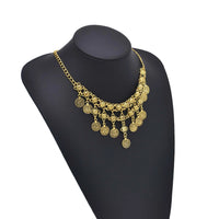 Bohemian Women's Gold/Silver Color Coin Tassel Necklace. Classic Vintage Turkish Dress Jewelry