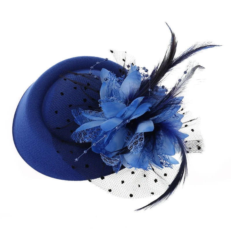 Fascinator Hats for Women & Girls.  Feather/Flower Bridal Hair Accessories, Wedding Party, Special Occasions