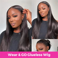 Glueless Wigs - 100% Human Hair Ready To Wear, Bone Straight Wigs, 26 Inch Pre-Cut, 4X4/5X5 Hd Lace Closure Wigs.