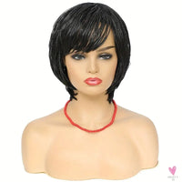 Short Bob Box Braided Wig with Bangs, Pixie Cut, Side Part, Synthetic Heat Resistant Ombre Crochet Braided Wig Sweet T 52
