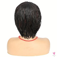 Short Bob Box Braided Wig with Bangs, Pixie Cut, Side Part, Synthetic Heat Resistant Ombre Crochet Braided Wig Sweet T 52