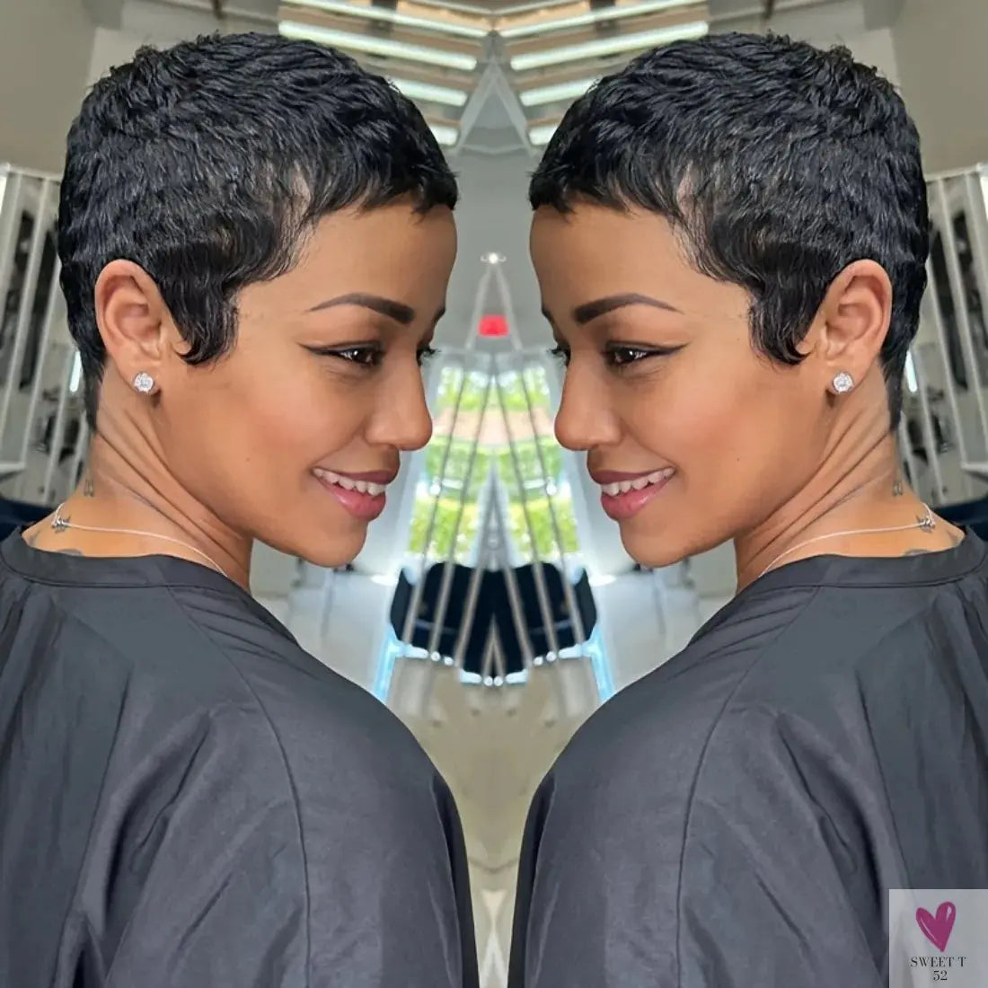 Short Bob Wigs, 100% Human Hair, Pixie Cut Wigs for  Women. Full Machine Made, 2 Colors - Party & Daily Wear Sweet T 52
