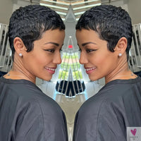Short Bob Wigs, 100% Human Hair, Pixie Cut Wigs for  Women. Full Machine Made, 2 Colors - Party & Daily Wear Sweet T 52