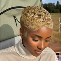 Short Bob Wigs, 100% Human Hair, Pixie Cut Wigs for  Women. Full Machine Made, 2 Colors - Party & Daily Wear Sweet T 52