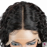 Short Curly Bob Human Hair Wigs for Women & Girls. Loose Deep Wave Brazilian Hair Wigs, 13X6X1-hair accessories-SWEET T 52