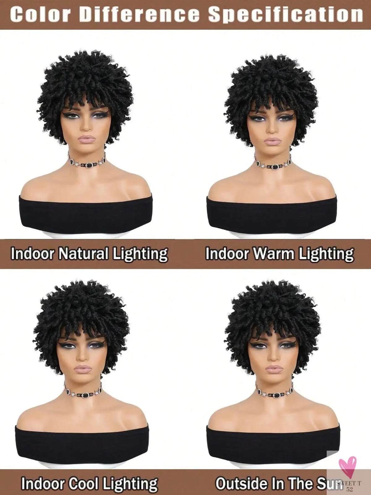 Short synthetic Wig for Women and Men, Afro Faux Dreads Wig, Heat Resistant Short Braided Wigs for Women Sweet T 52