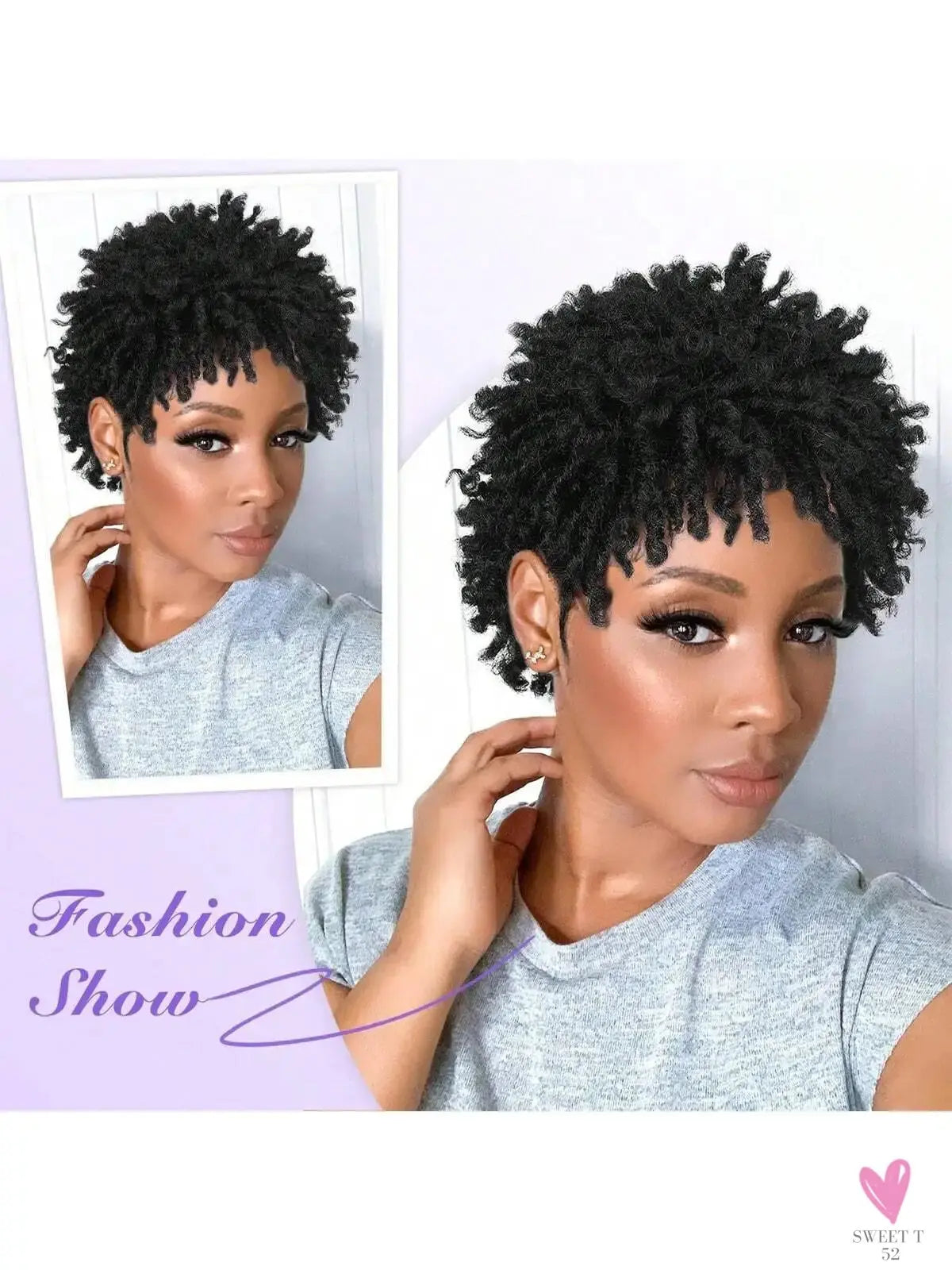 Short synthetic Wig for Women and Men, Afro Faux Dreads Wig, Heat Resistant Short Braided Wigs for Women Sweet T 52