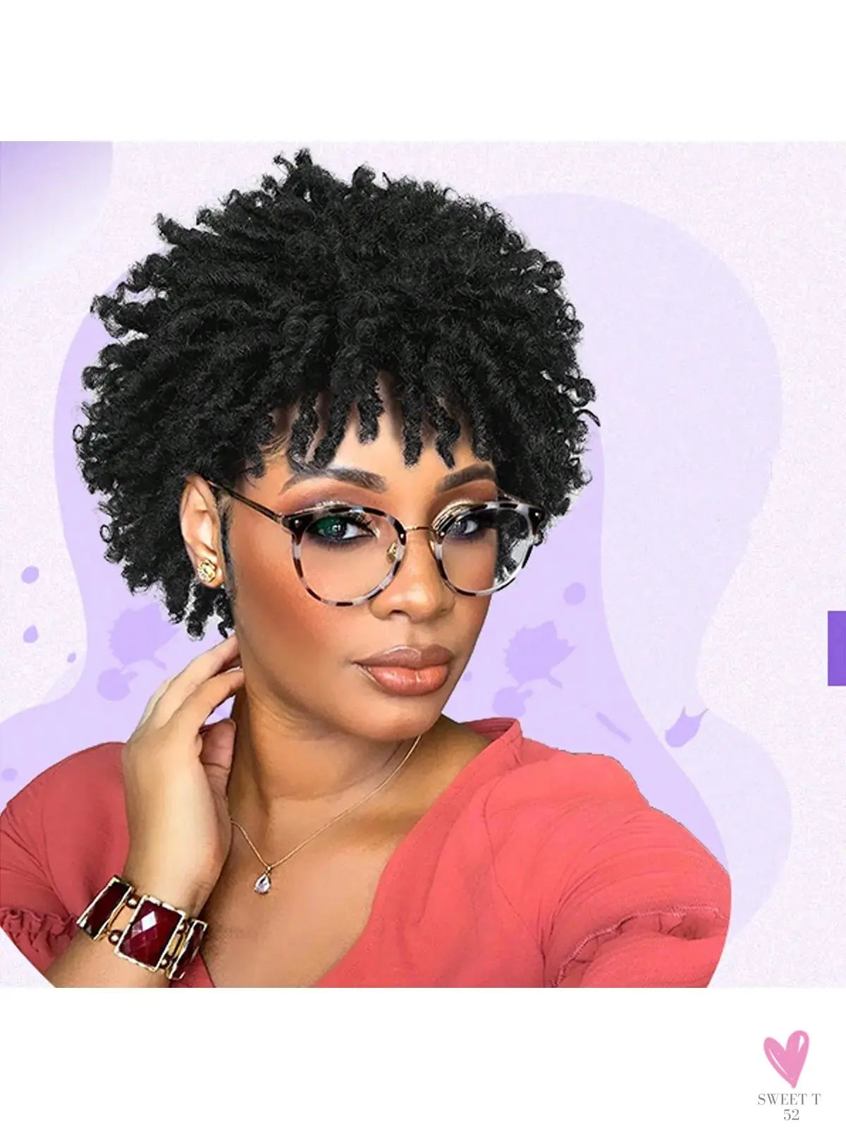 Short synthetic Wig for Women and Men, Afro Faux Dreads Wig, Heat Resistant Short Braided Wigs for Women Sweet T 52