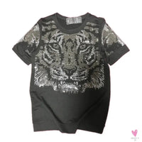 Silver Diamond Bling T-Shirt for Men & Boys. Clubbing Outfits, Short Sleeve Streetwear for Men-Shirts & tops-SWEET T 52