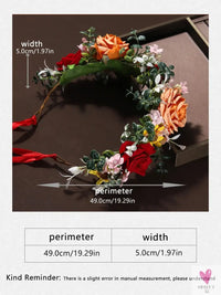 Simulated Flower Handmade Wreath Hair Hoop Headwear for Beach Vacation Photography Hair Accessories Sweet T 52