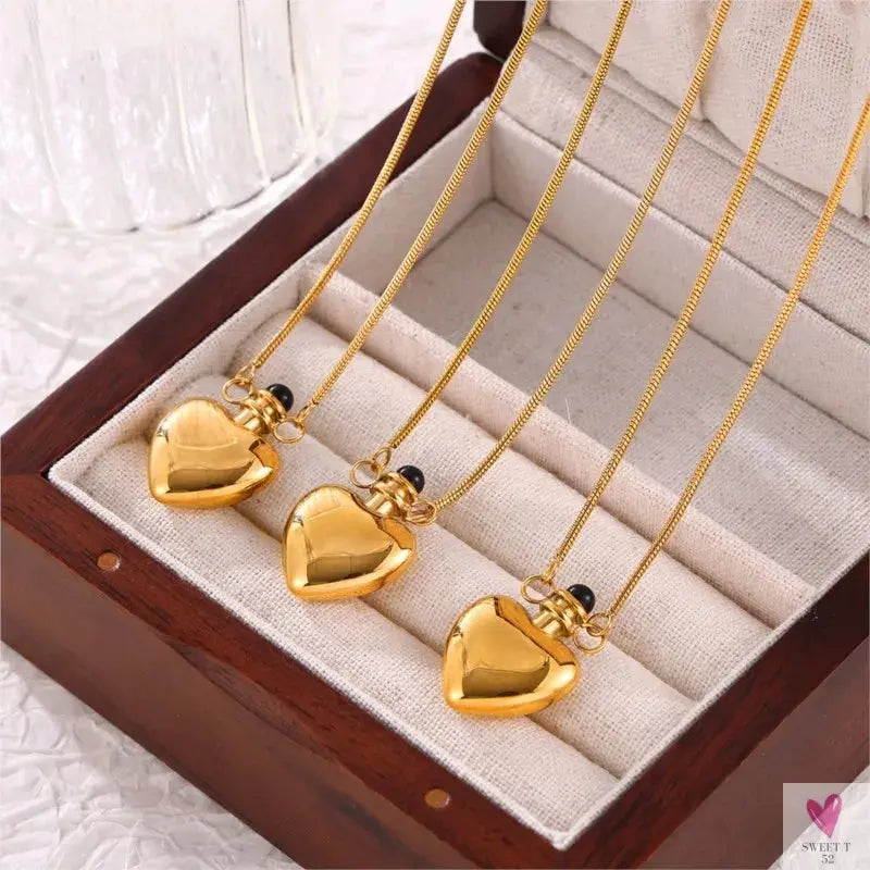 Stainless Steel Heart Pendant Necklace for Women & Girls. Fashion Fine Chain Necklace, Gold Plated Jewelry-Necklace-SWEET T 52