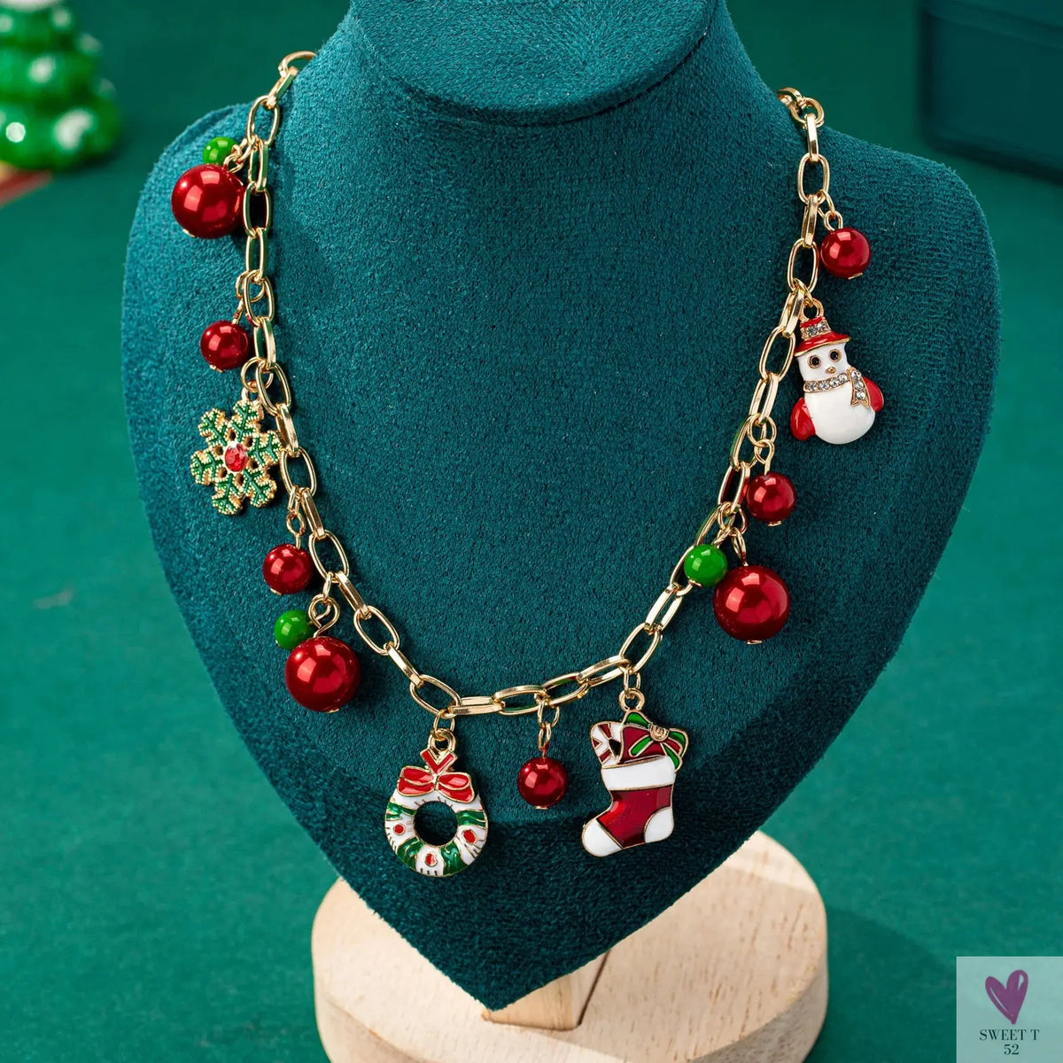 Sweet Cute Christmas Necklaces for Women & Girls. Christmas Party Jewelry Sweet T 52