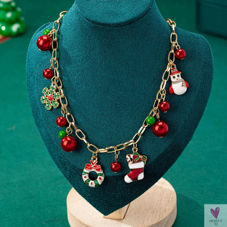 Sweet Cute Christmas Necklaces for Women & Girls. Christmas Party Jewelry Sweet T 52
