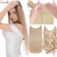 Synthetic 20 Inch Invisible Wire, No Clip-In, Hair Extensions, Fish Line Hairpieces/Hair Extensions Fake Hair For Women SWEET T 52