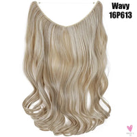 Synthetic 20 Inch Invisible Wire, No Clip-In, Hair Extensions, Fish Line Hairpieces/Hair Extensions Fake Hair For Women SWEET T 52