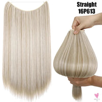 Synthetic 20 Inch Invisible Wire, No Clip-In, Hair Extensions, Fish Line Hairpieces/Hair Extensions Fake Hair For Women SWEET T 52