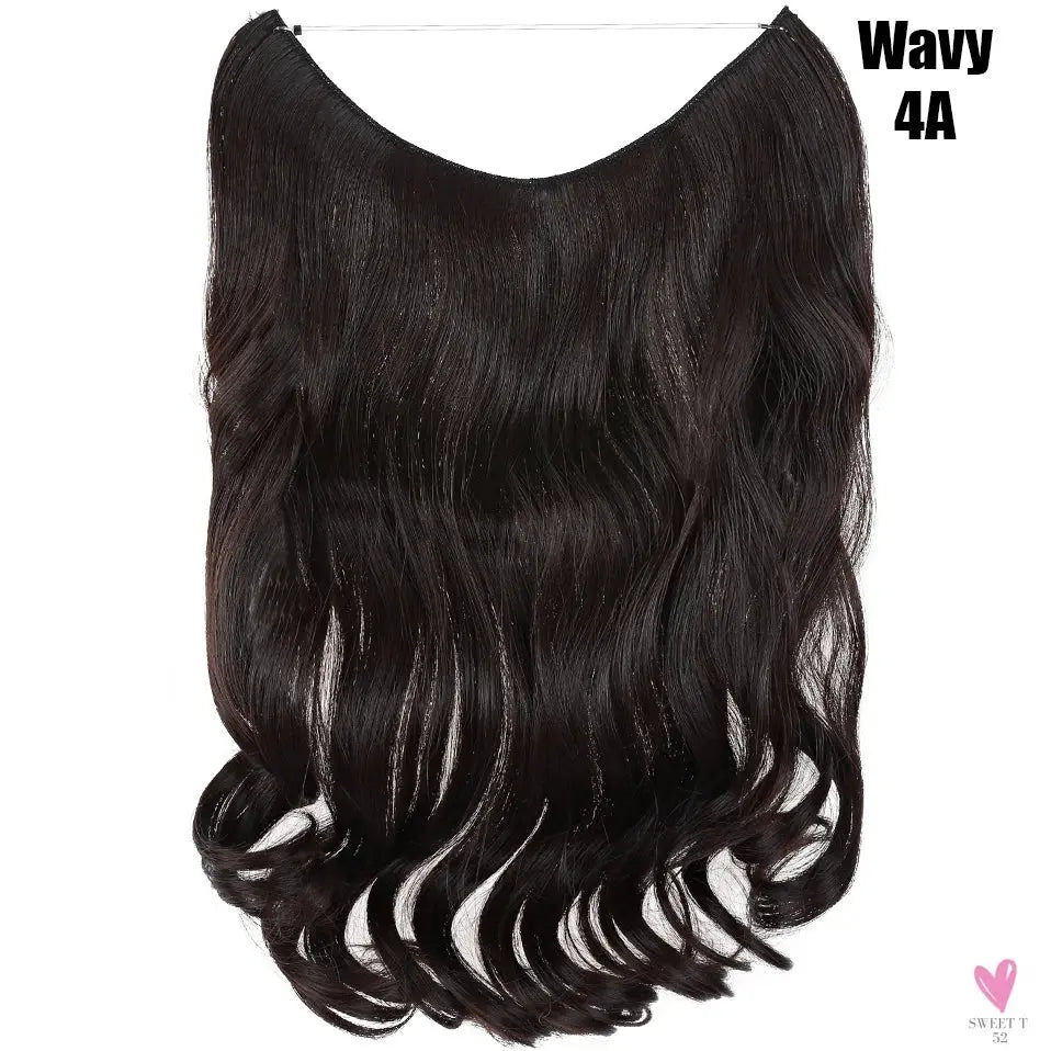 Synthetic 20 Inch Invisible Wire, No Clip-In, Hair Extensions, Fish Line Hairpieces/Hair Extensions Fake Hair For Women SWEET T 52