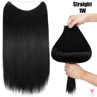 Synthetic 20 Inch Invisible Wire, No Clip-In, Hair Extensions, Fish Line Hairpieces/Hair Extensions Fake Hair For Women SWEET T 52