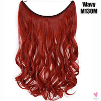 Synthetic 20 Inch Invisible Wire, No Clip-In, Hair Extensions, Fish Line Hairpieces/Hair Extensions Fake Hair For Women SWEET T 52